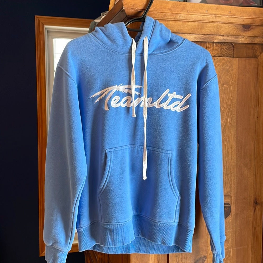 Mens Team Ltd hoodie. Light blue size small